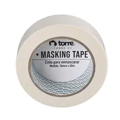 TORRE - CINTA MASKING CREMA 36MMX40M