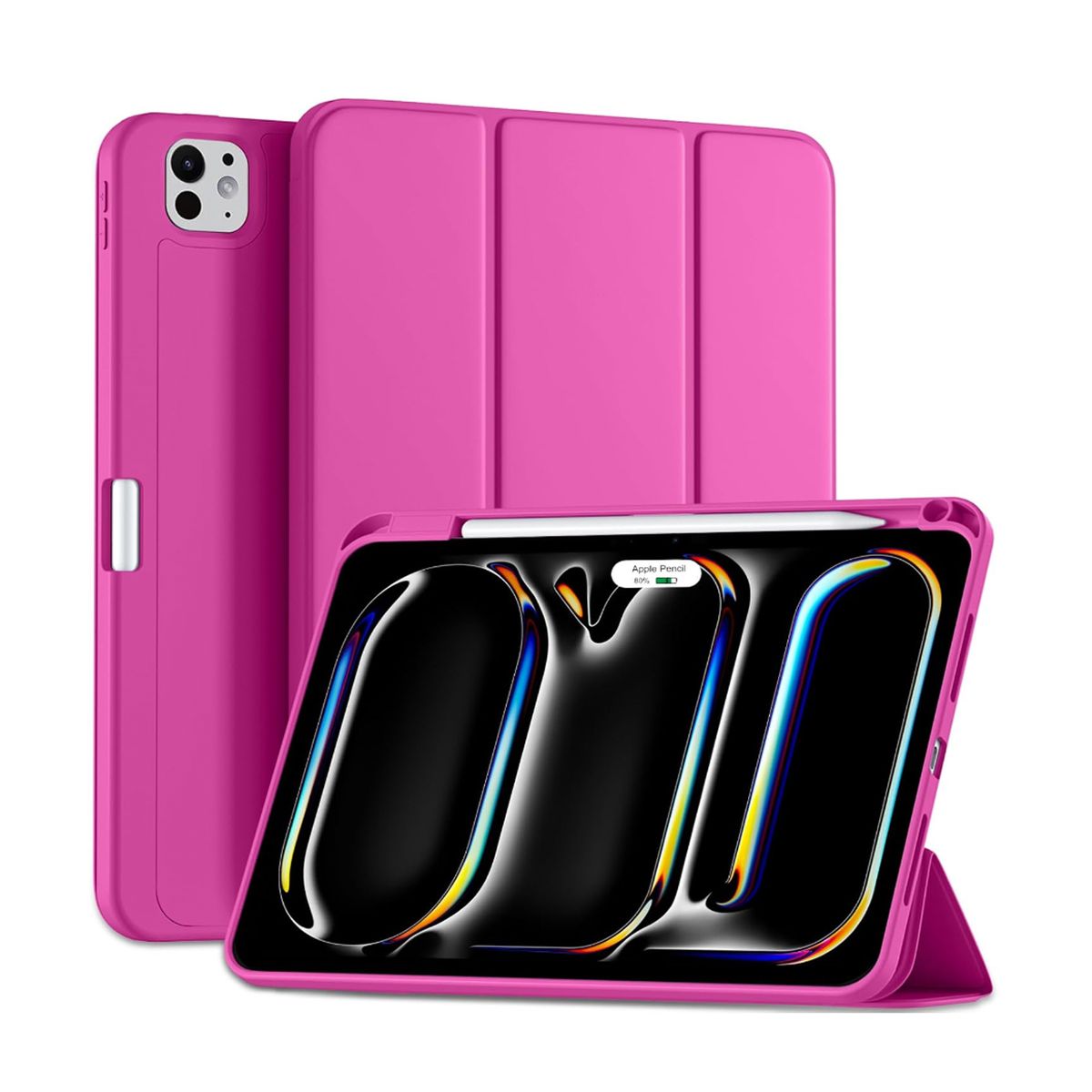 JOIGO - Funda Smart Cover Para iPad Pro 11 M5 2025 Ranura Fucsia