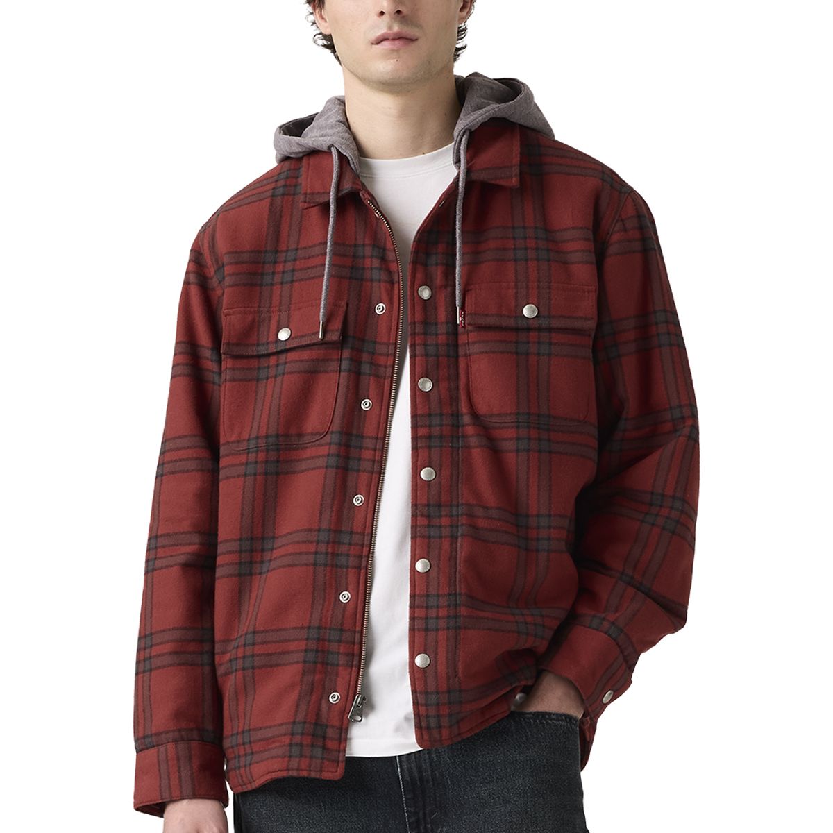 LEVIS - Chaqueta Hombre Francisco Sherpa Flannel Café Levis