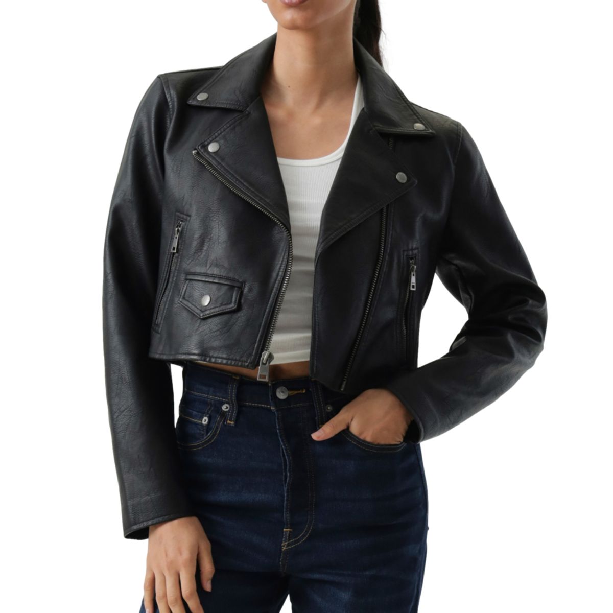 LEVIS - Chaqueta Mujer Cropped Moto Negro Levis