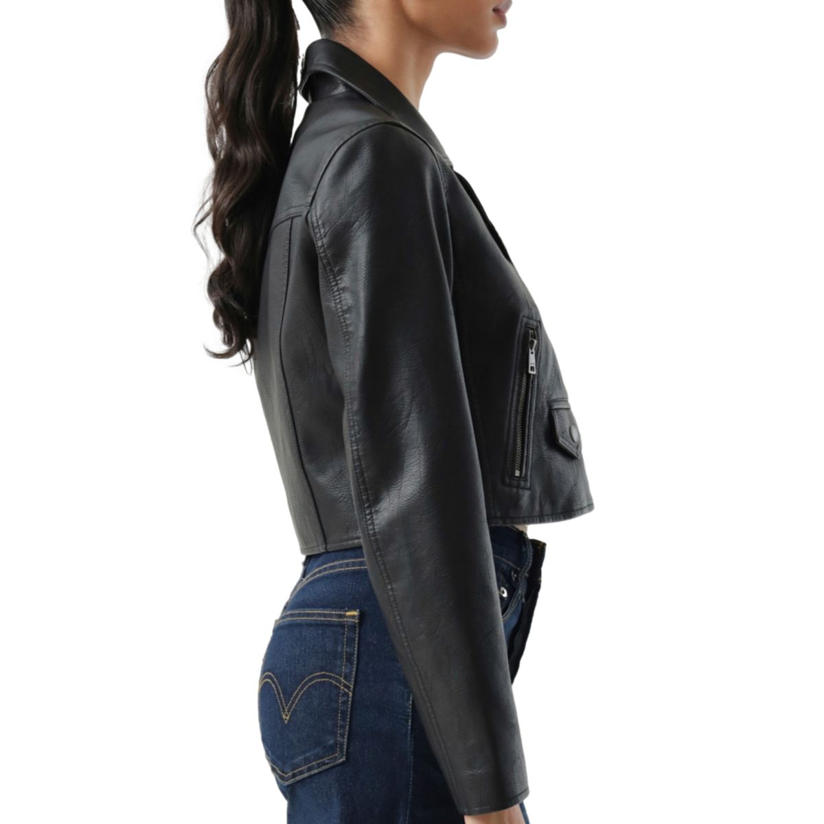 LEVIS - Chaqueta Mujer Cropped Moto Negro Levis