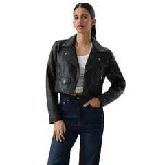 LEVIS - Chaqueta Mujer Cropped Moto Negro