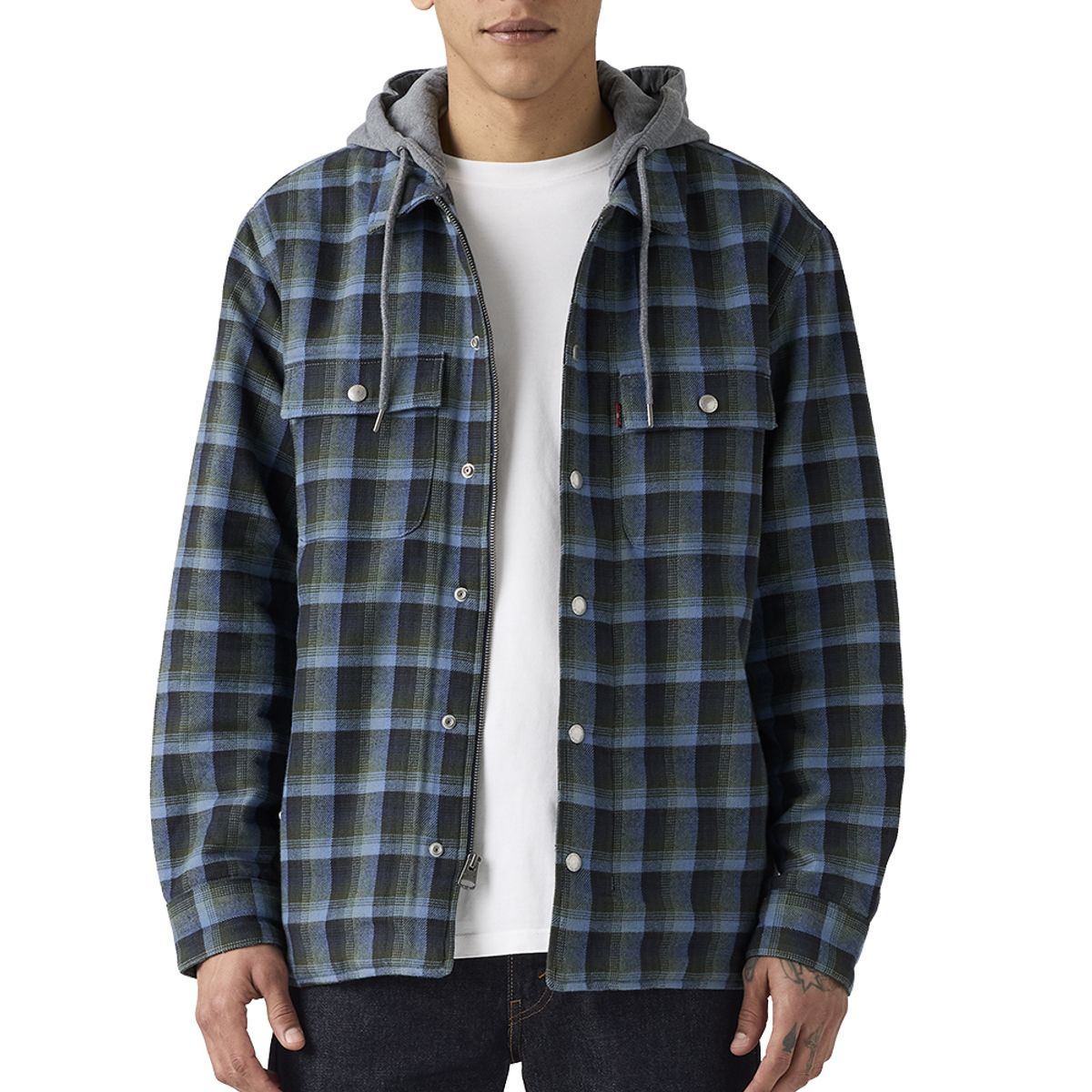 LEVIS - Chaqueta Hombre Francisco Sherpa Flannel Azul Levis