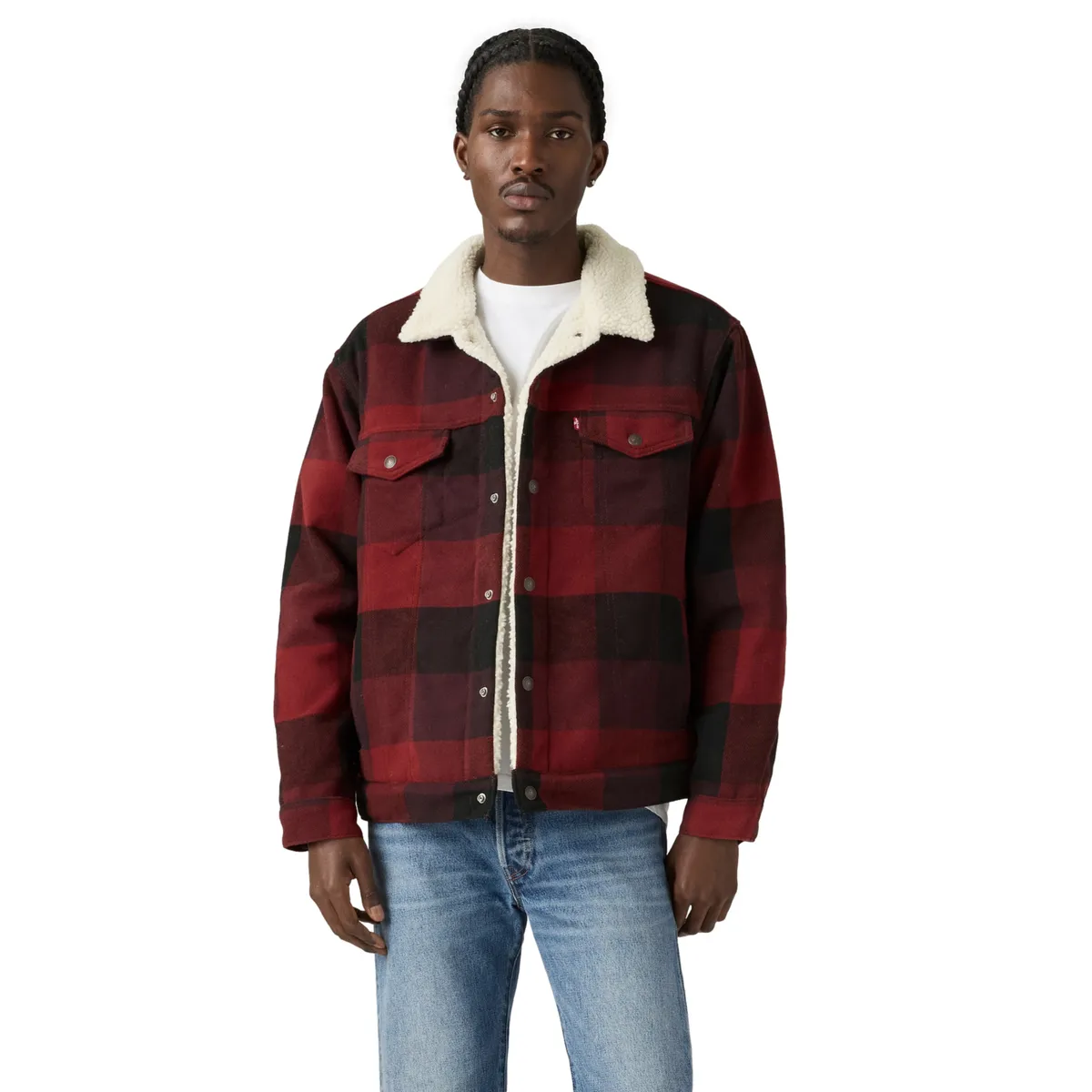 LEVIS - Chaqueta Hombre Relaxed Fit Plaid Café Levis