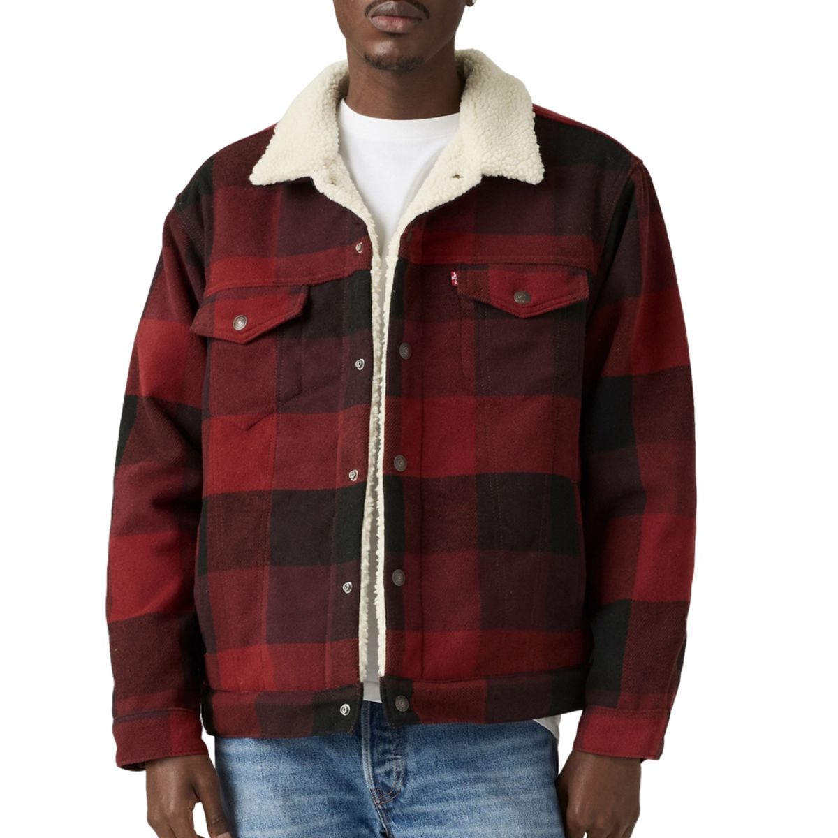 LEVIS - Chaqueta Hombre Relaxed Fit Plaid Café Levis