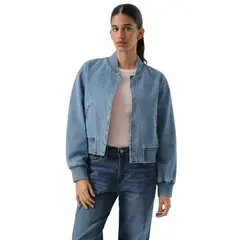 LEVIS - Chaqueta Mujer Cropped Varsity Bomber Azul