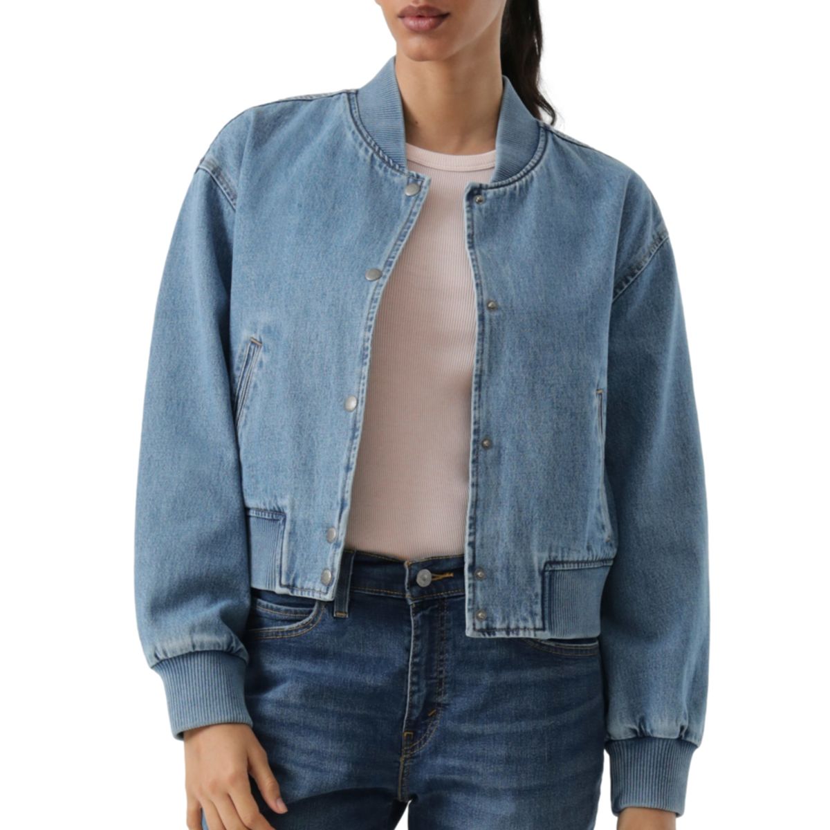 LEVIS - Chaqueta Mujer Cropped Varsity Bomber Azul Levis