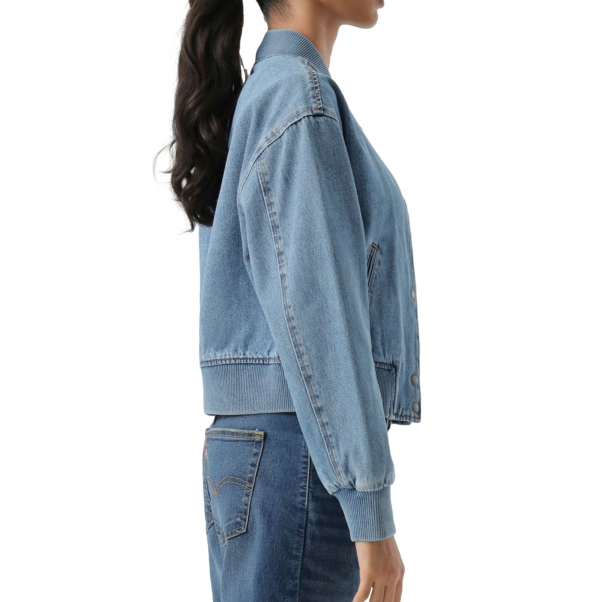 LEVIS - Chaqueta Mujer Cropped Varsity Bomber Azul Levis