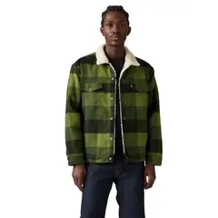 LEVIS - Chaqueta Hombre Relaxed Fit Plaid Verde