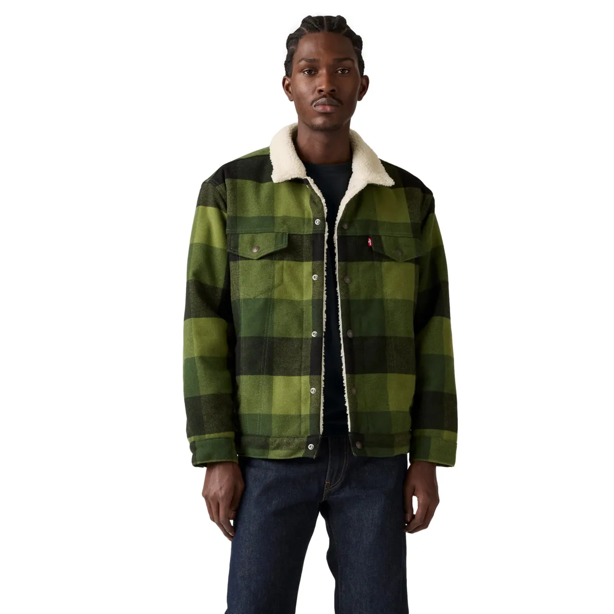LEVIS - Chaqueta Hombre Relaxed Fit Plaid Verde Levis