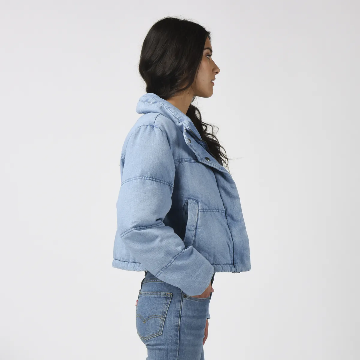 LEVIS - Chaqueta Mujer Cropped Work Puffer Azul Levis