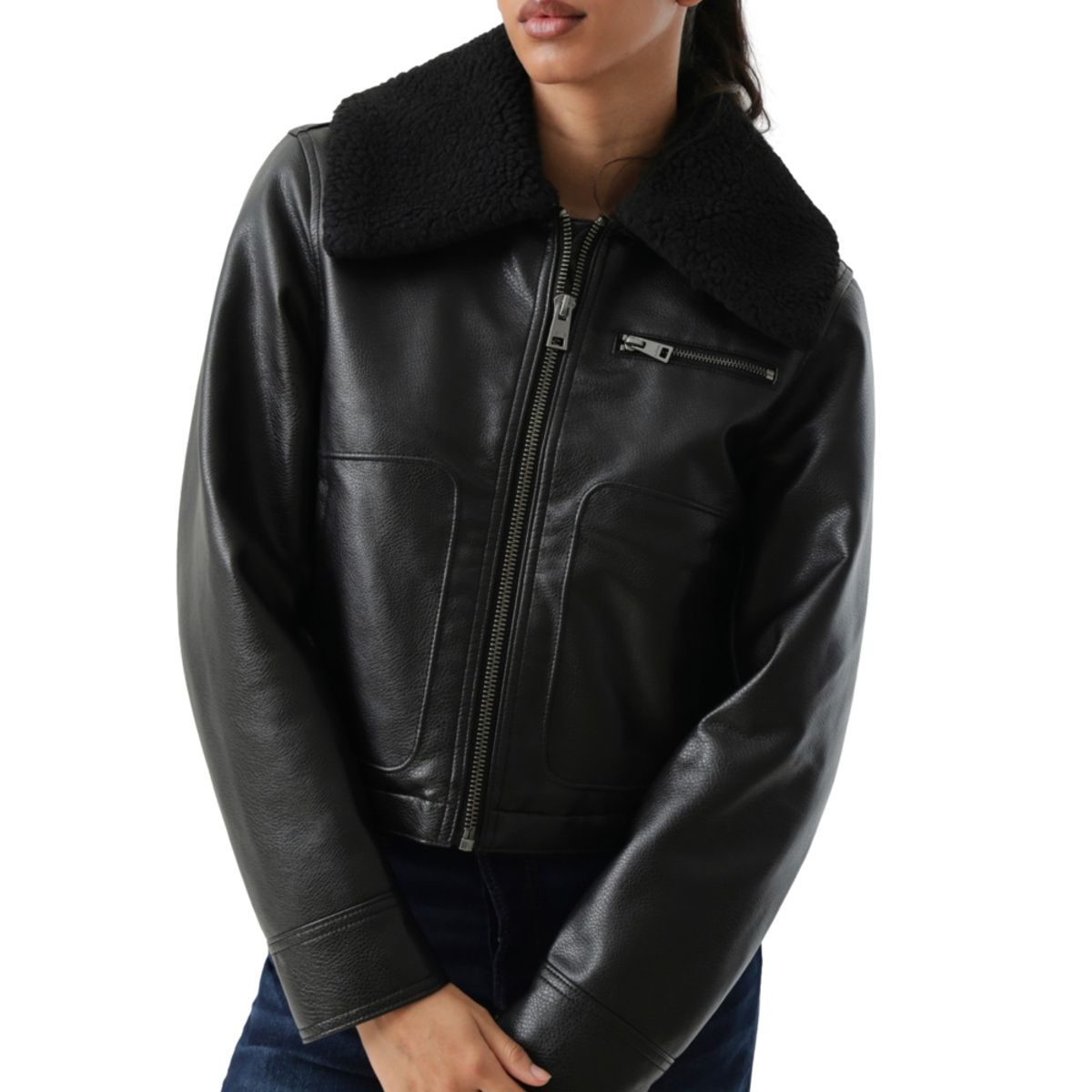 LEVIS - Chaqueta Mujer Vintage Aviator Sherpa Café Levis