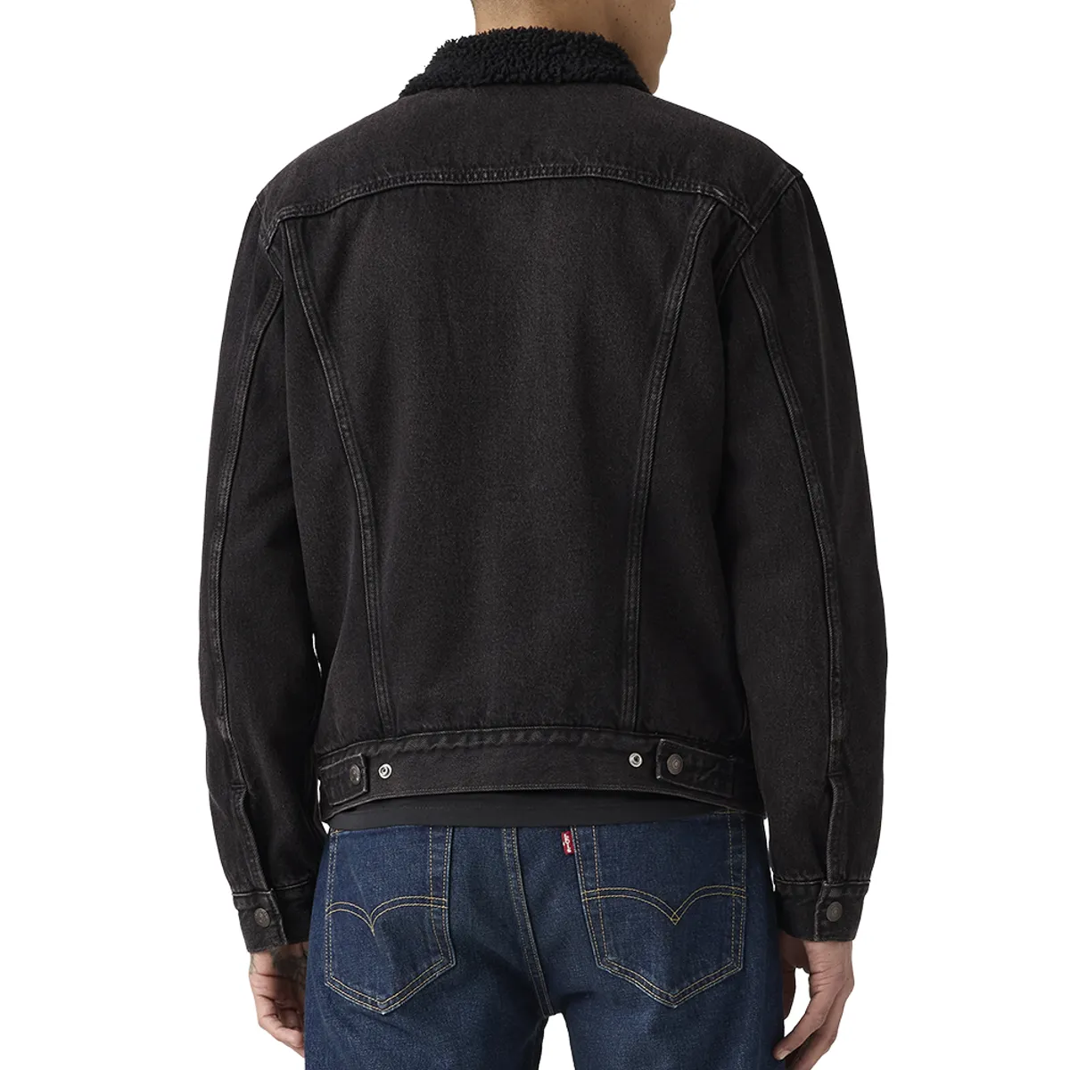 LEVIS - Chaqueta Hombre Type 3 Sherpa Trucker Negro Levis