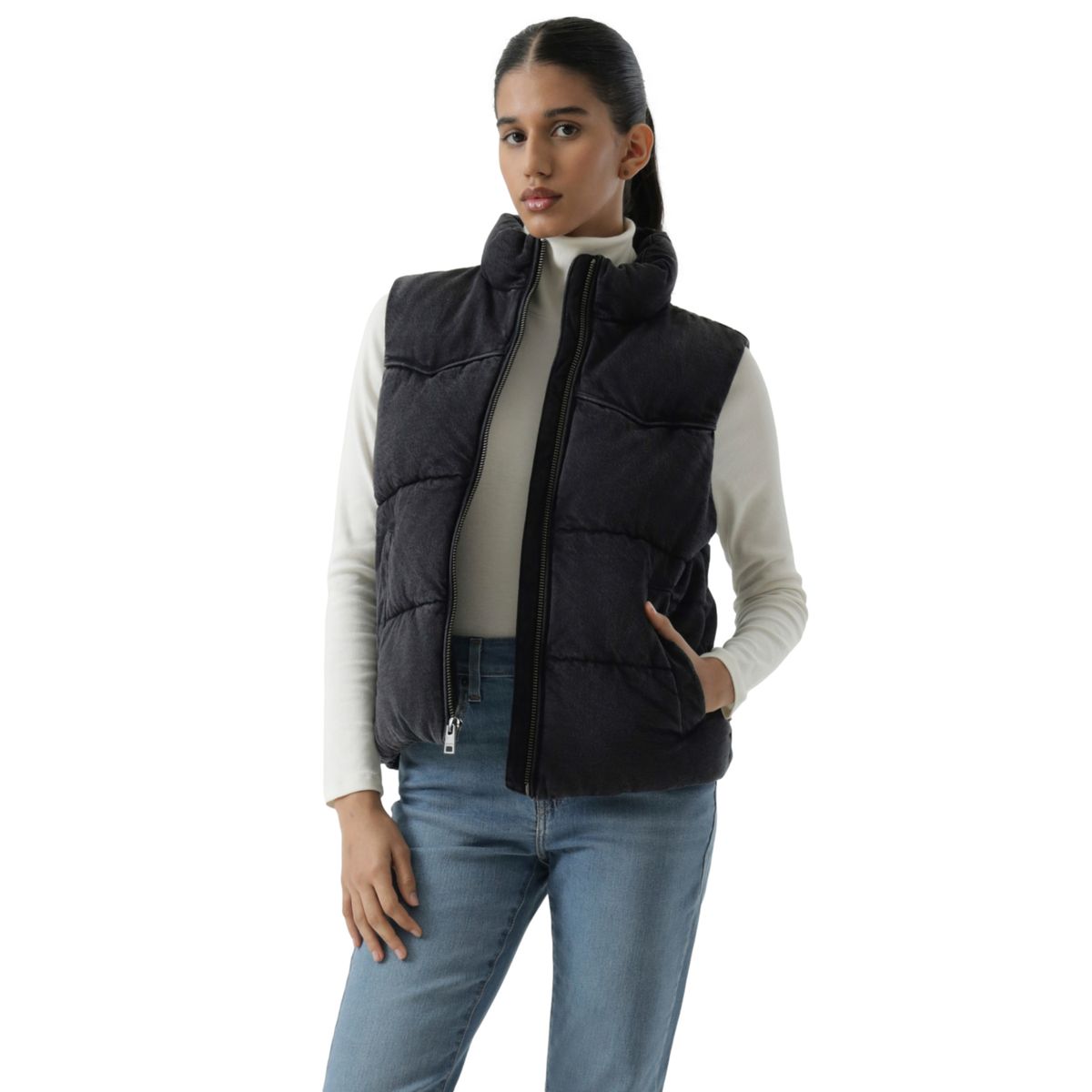 LEVIS - Chaqueta Mujer Western Puffer Vest Negro Levis