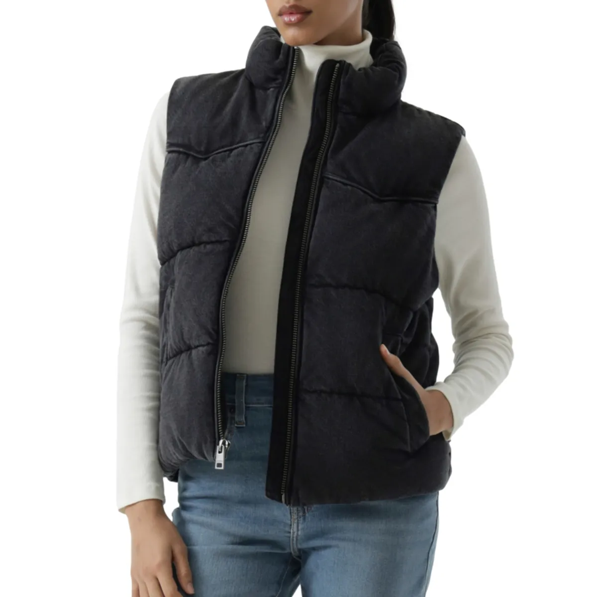 LEVIS - Chaqueta Mujer Western Puffer Vest Negro Levis