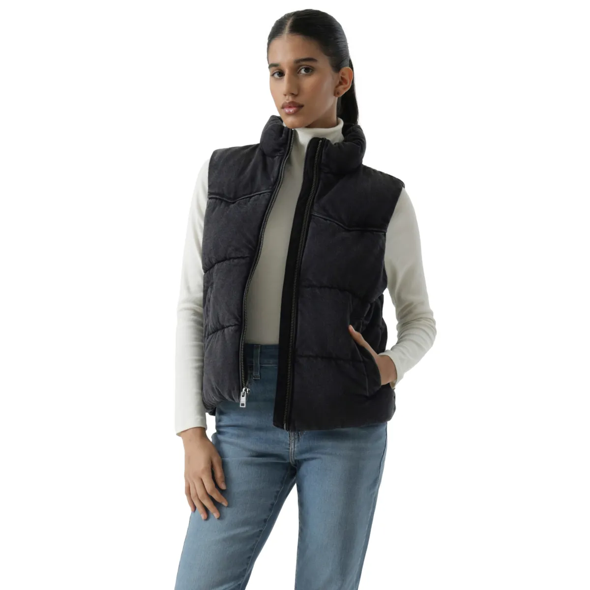LEVIS - Chaqueta Mujer Western Puffer Vest Negro Levis