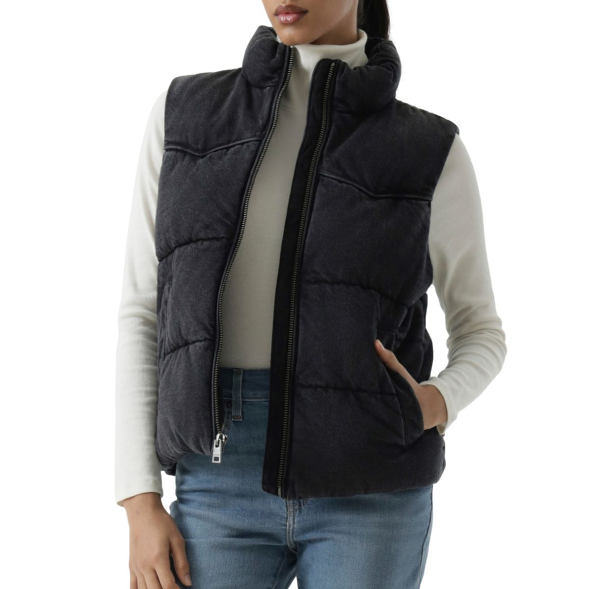 LEVIS - Chaqueta Mujer Western Puffer Vest Negro Levis