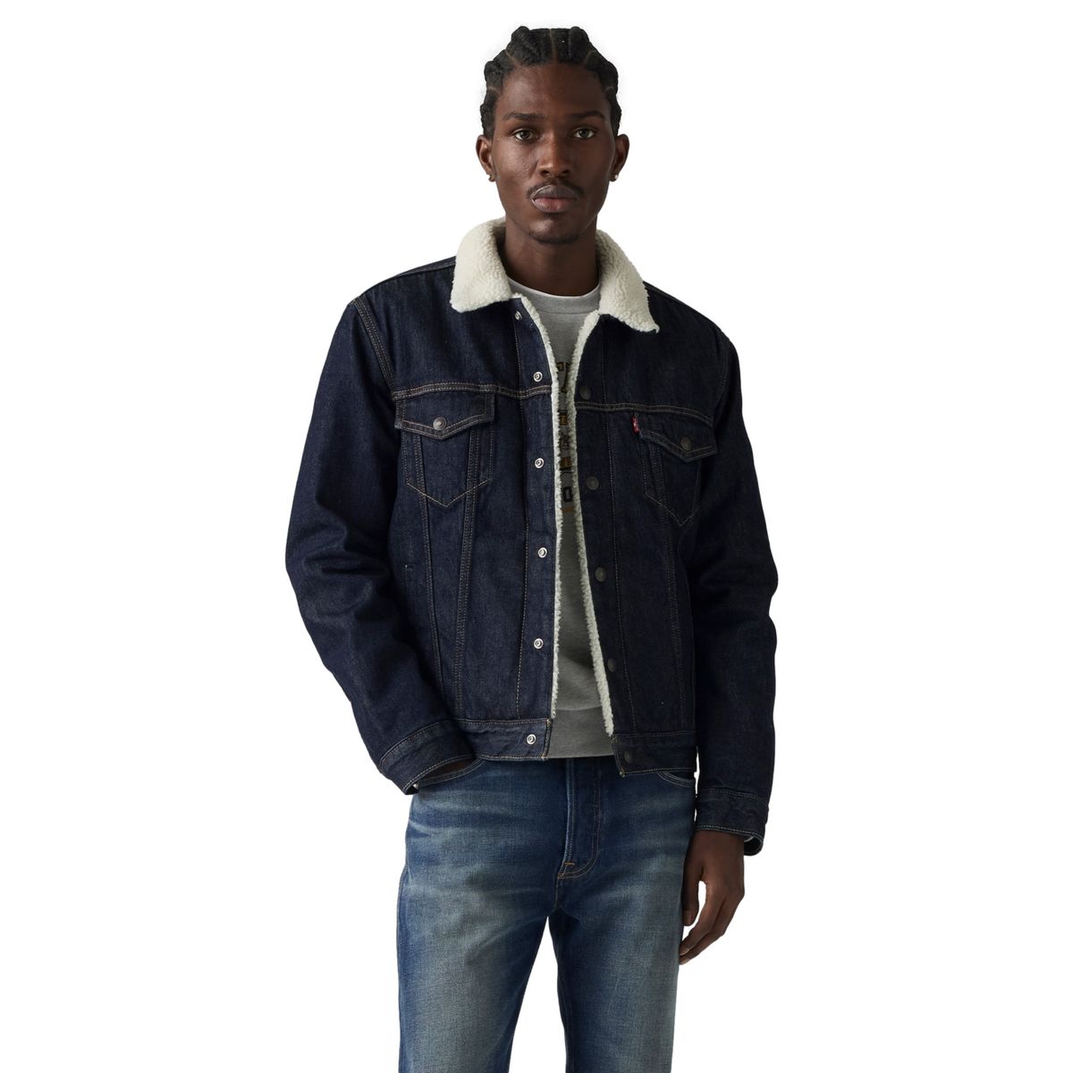 LEVIS - Chaqueta Hombre Type 3 Sherpa Trucker Azul Levis