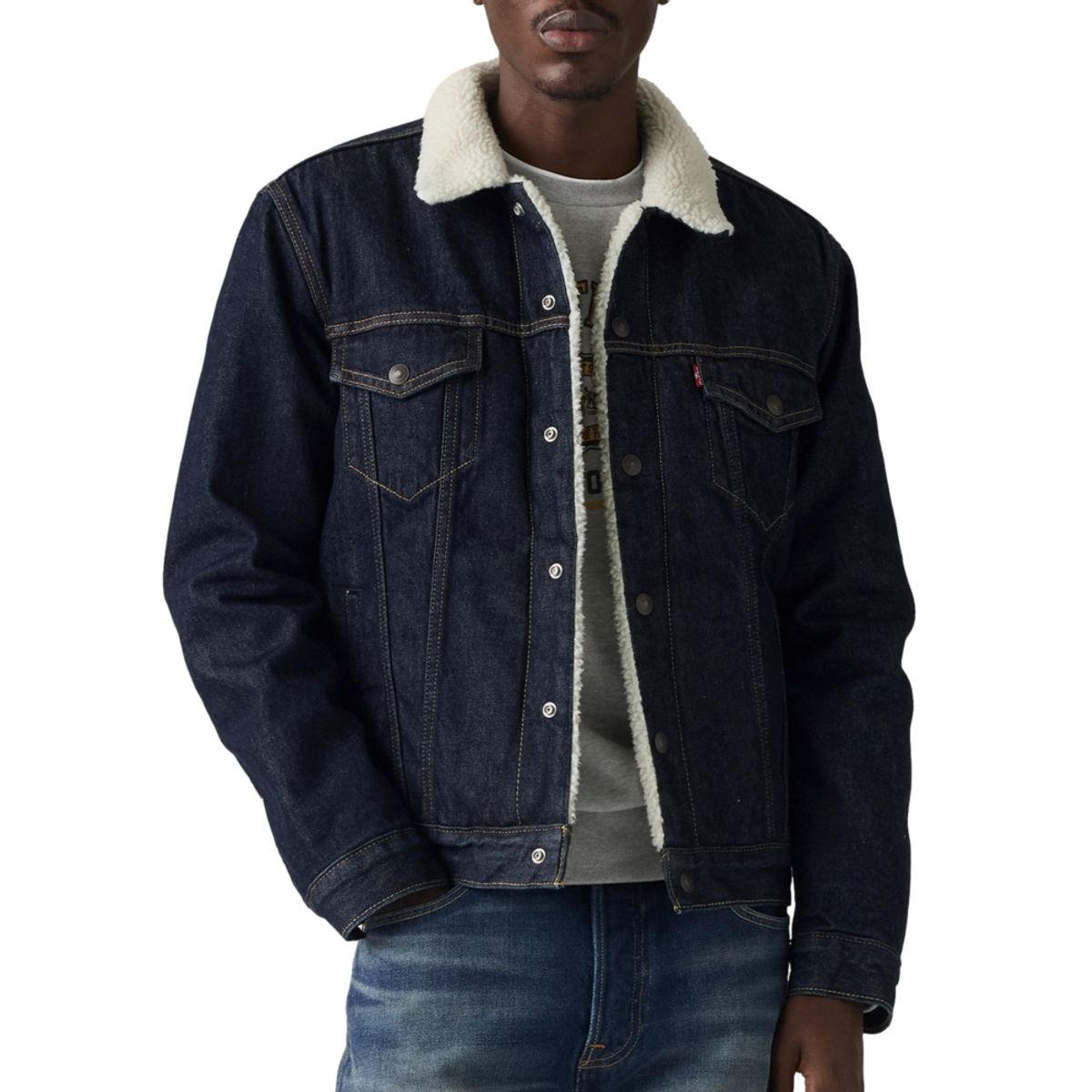 LEVIS - Chaqueta Hombre Type 3 Sherpa Trucker Azul Levis