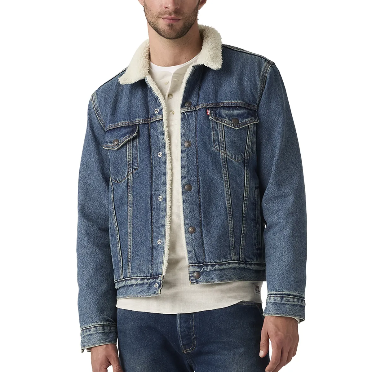 LEVIS - Chaqueta Hombre Type 3 Sherpa Trucker Azul Levis