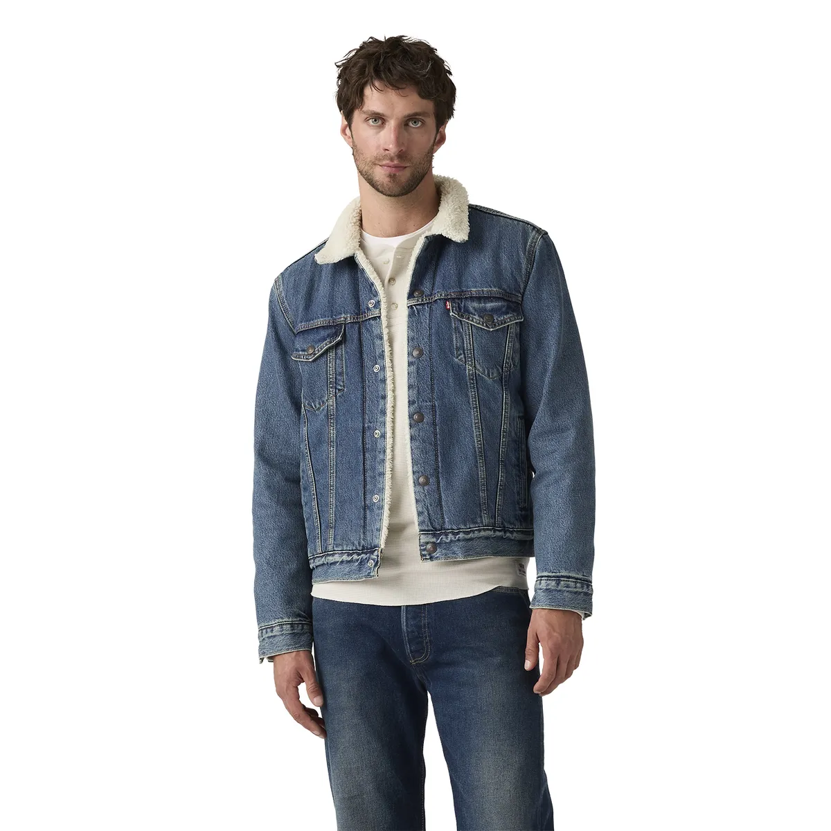 LEVIS - Chaqueta Hombre Type 3 Sherpa Trucker Azul Levis