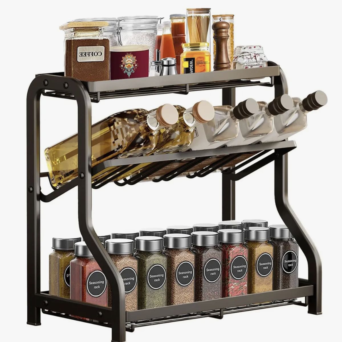 OKAY - Organizador Especieros Diseño Basculante 3 Niveles De Cocina