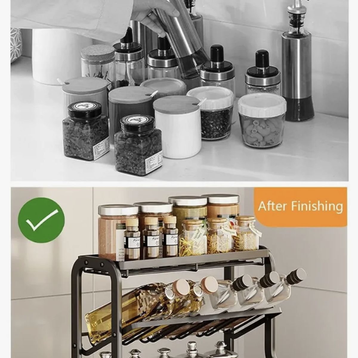 OKAY - Organizador Especieros Diseño Basculante 3 Niveles De Cocina