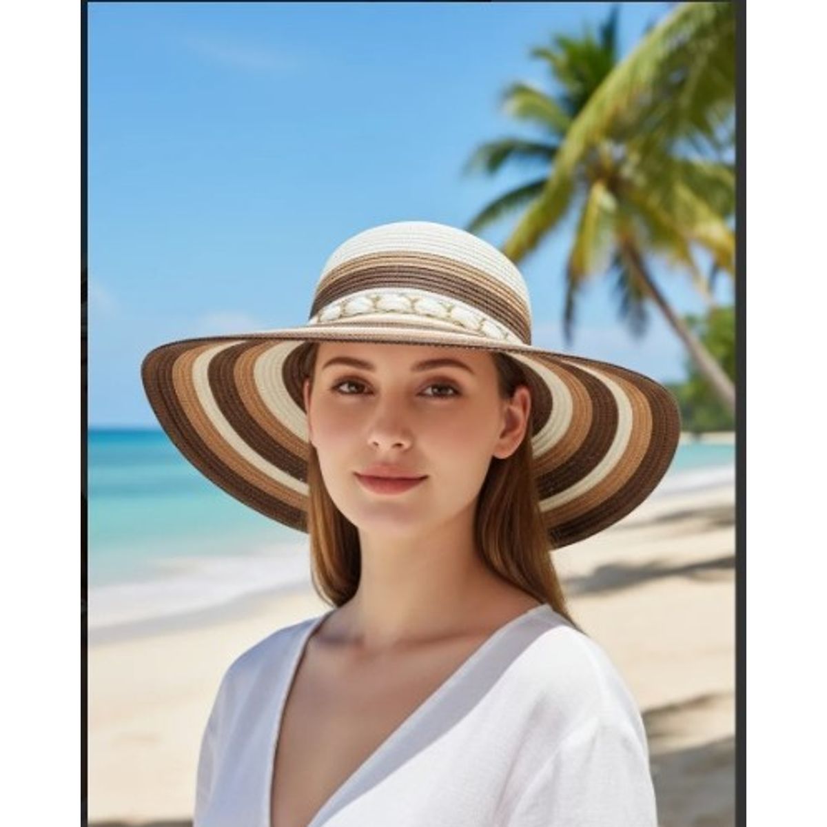 OMAS - Sombrero Mujer Playa Plegable Para El Sol Protección Uv