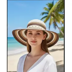 OMAS - Sombrero Mujer Playa Plegable Para El Sol Protección Uv