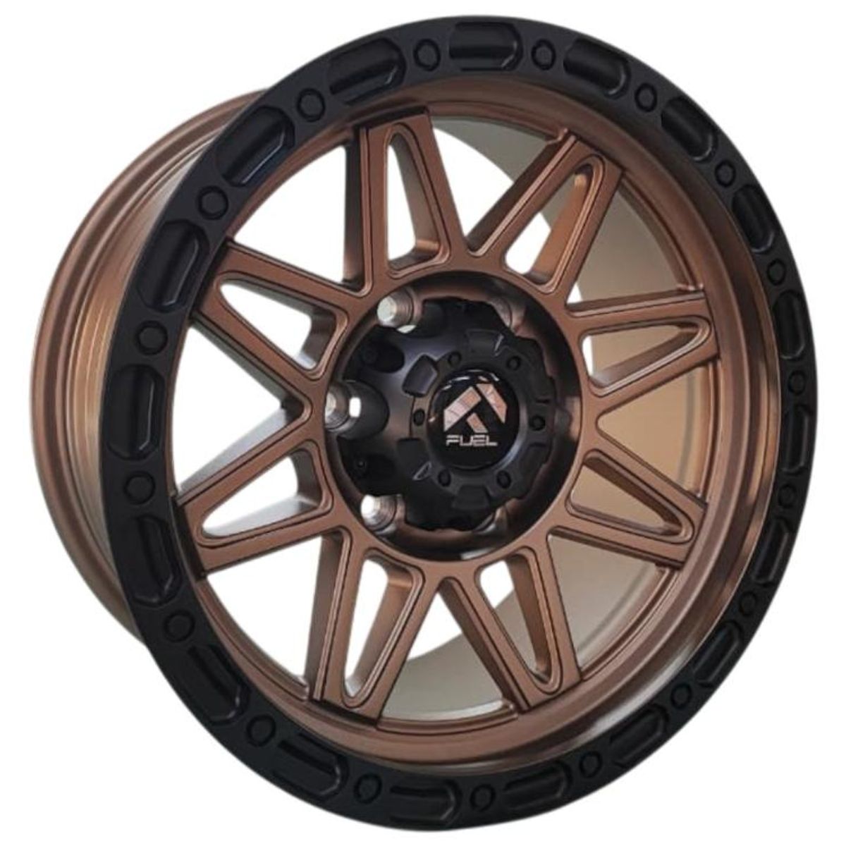 GENERICO - Juego de Llantas 17x9 6x1397 Et0 Bronze+Matt Black lip H021