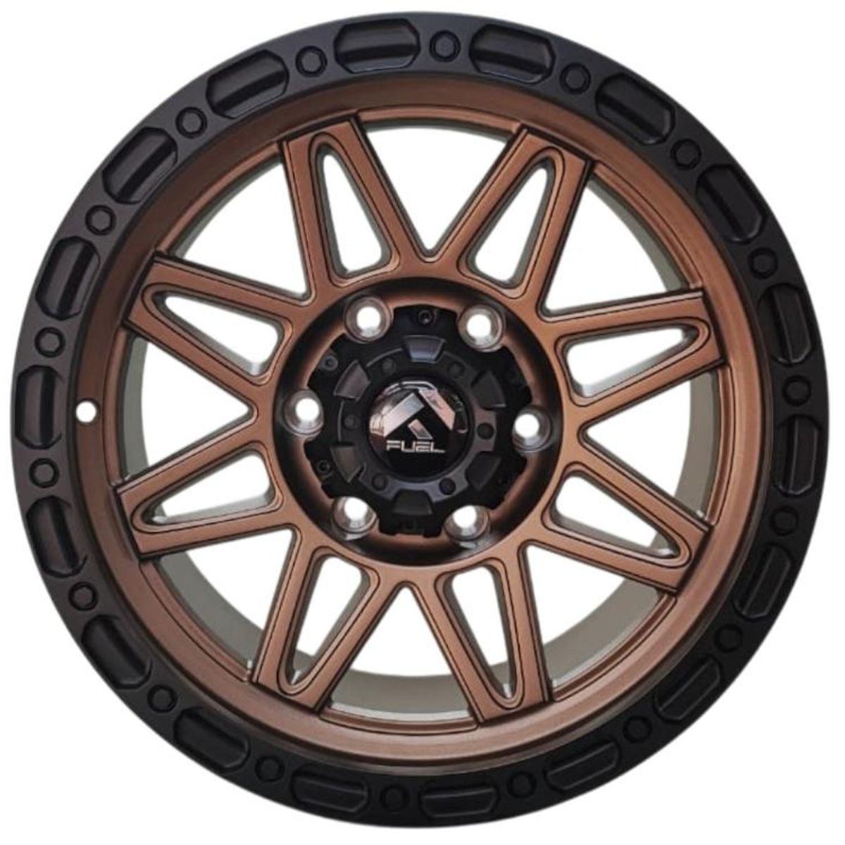 GENERICO - Juego de Llantas 17x9 6x1397 Et0 Bronze+Matt Black lip H021