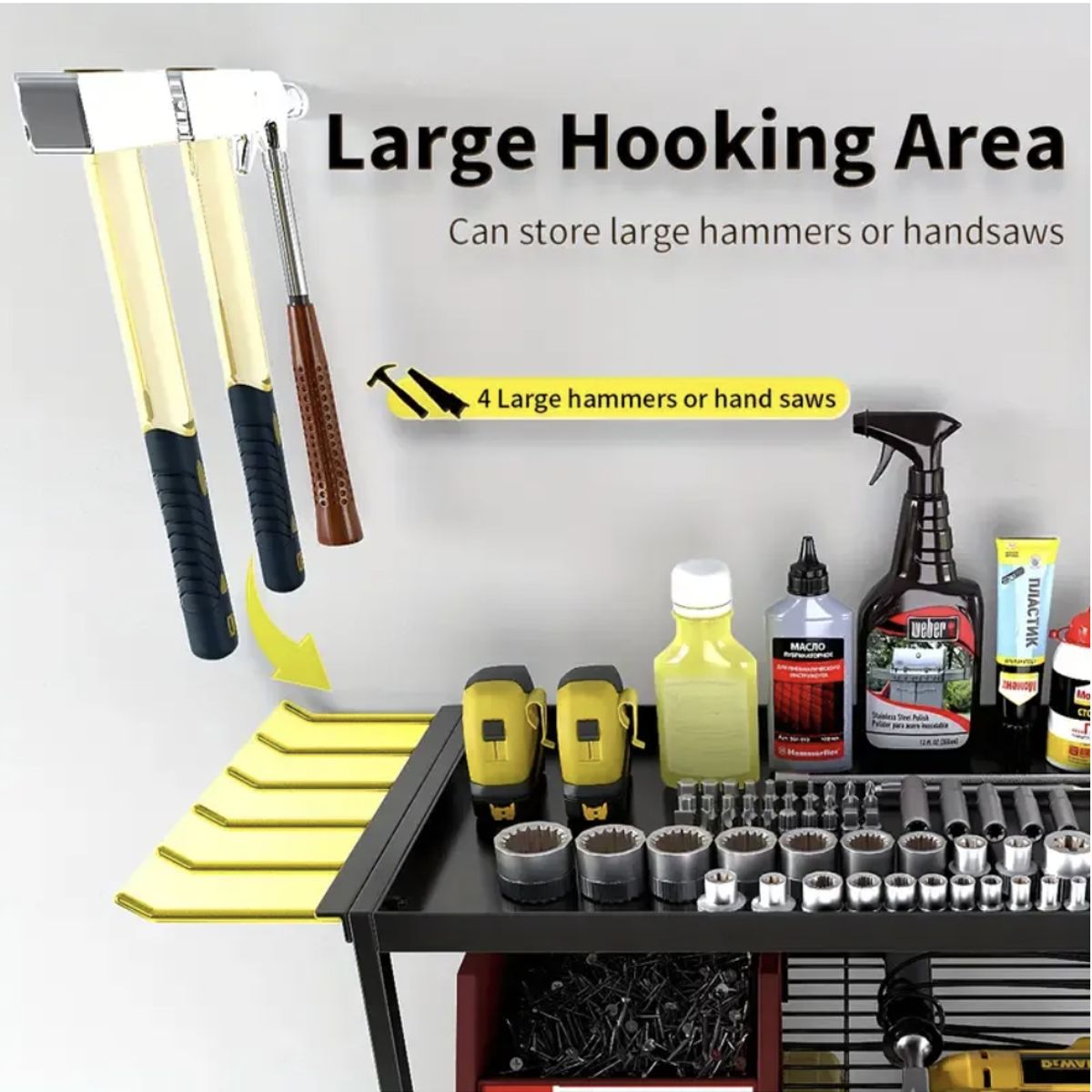 OKAY - Estante Grande Para Almacenamiento De Herramientas 4 Niveles