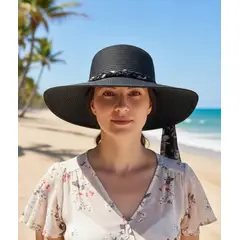 OMAS - Sombrero Mujer Playa Plegable Para El Sol Protección Uv