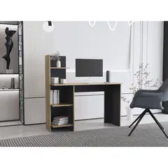 TUHOME - Escritorio Biblioteca Vilna 1206x120x45 Cm Fresno Y Wengue
