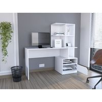 Escritorio Biblioteca 1 Puerta Alito 1400x1400x500 Cm Blanco