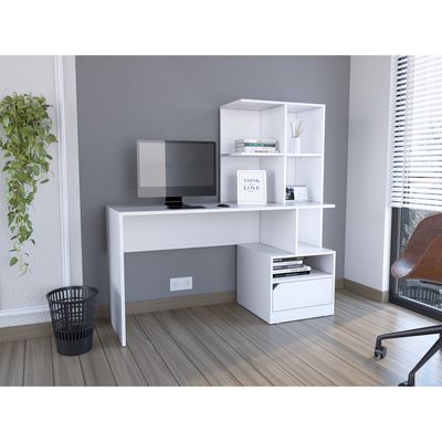 Imagen 2 del producto Escritorio Biblioteca 1 Puerta Alito 1400x1400x500 Cm Blanco