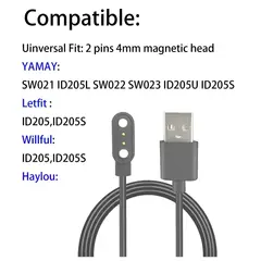 GENERICO - Cargador De Smartwatch Para Iwo W26, De 2 Pines, 4mm