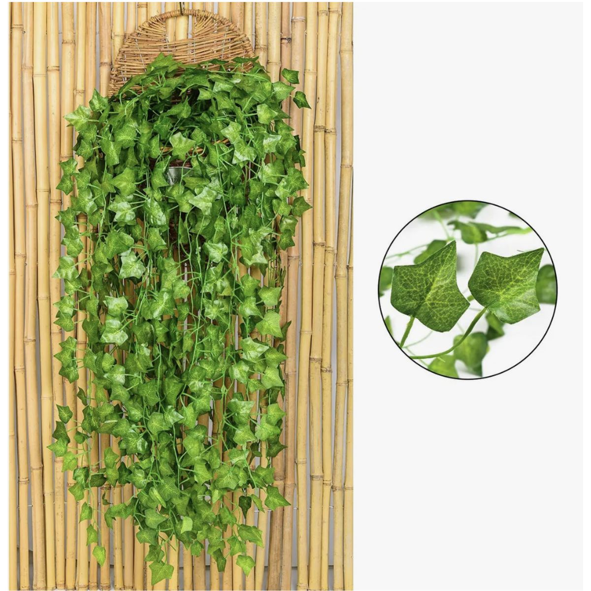 OKAY - Pack 12 Planta Artificial Enredadera Tiras 230cm Decoración