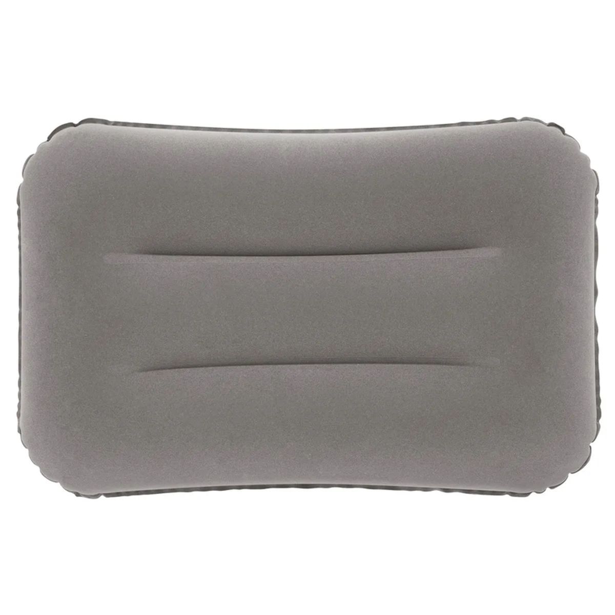 BESTWAY - Almohada inflable gris 42x26x10 cm aterciopelada Bestway