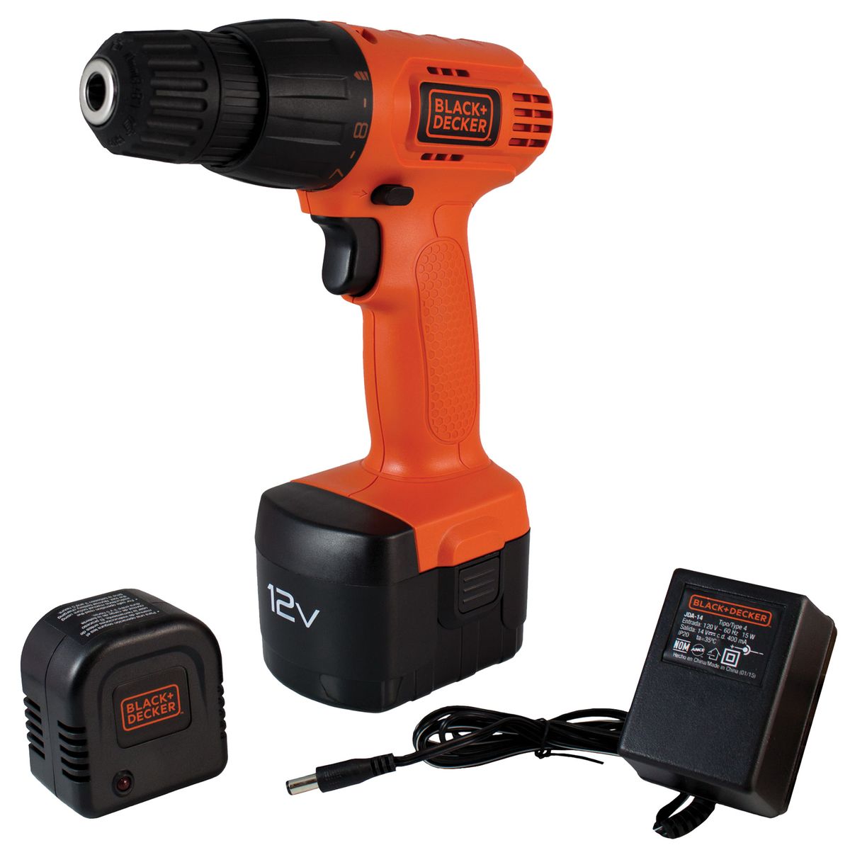 BLACK+DECKER - Kit Taladro atornillador 12V + accesorios BLACK+DECKER CD121K-B2C