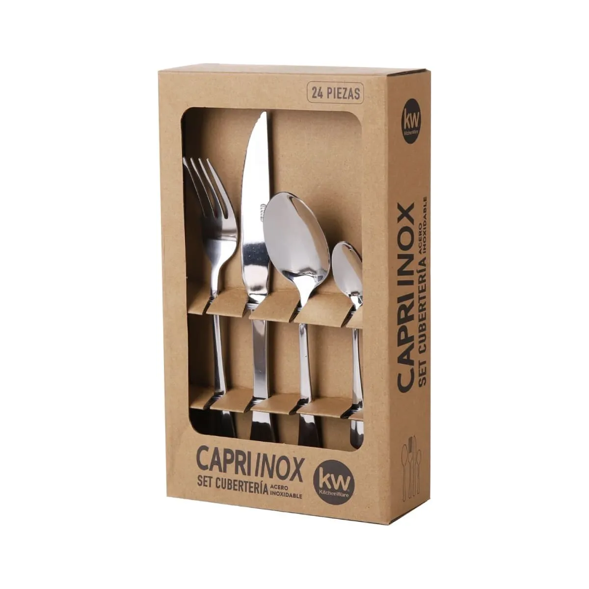 KITCHENWARE - Set De Cubiertos 24 Piezas Capri Acero Inoxidable