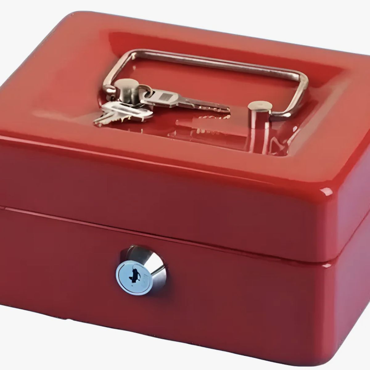 OKAY - Caja Fuerte Metálica Con Llave Para Dinero 20x16x9cm
