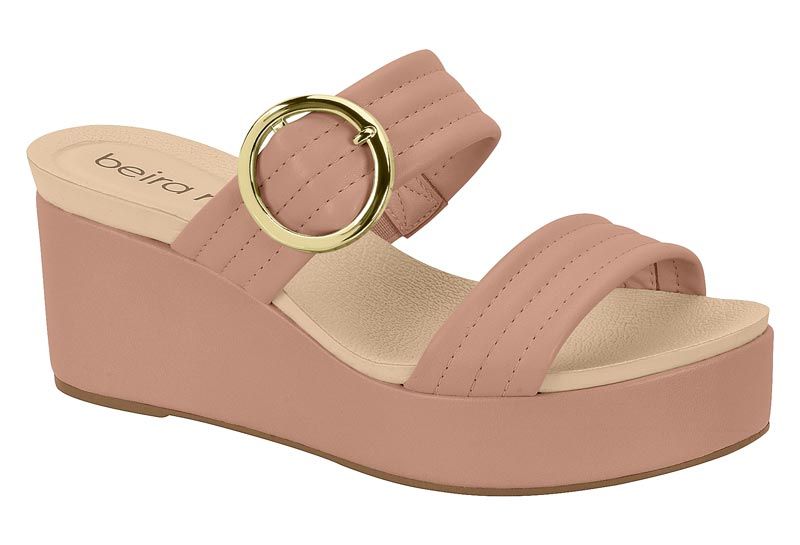 Sandalia Taco Beige