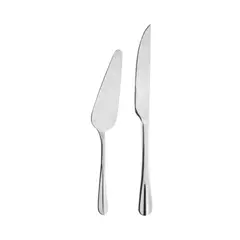 KITCHENWARE - Set Cubiertos Para Torta 2 Piezas Acero Inoxidable