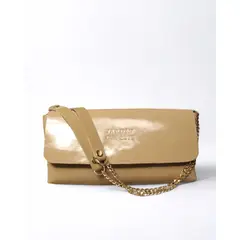 JARDIN DEL ESTE - Cartera de cuero Nude Charol