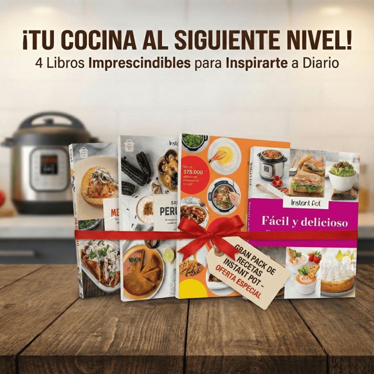 INSTANT POT - Pack de 4 Libros Instant Pot en español