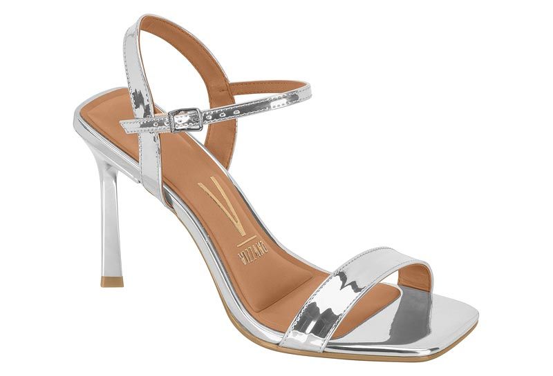 Sandalia Taco Plateado