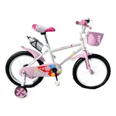 GENERICO - Bicicleta Infantil Con Ruedas de Entrenamiento Aro 12 Color - ROSA
