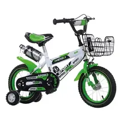 GENERICO - Bicicleta Infantil Con Ruedas de Entrenamiento Aro 12 Color - VERDE