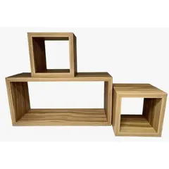 OKAY - Estanterías De Caja Flotante Set 3 Rectangular Decoración